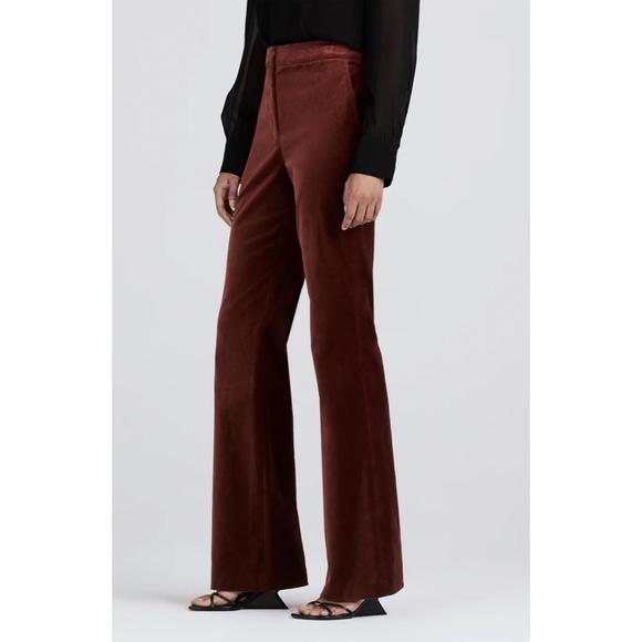 NEW DEREK LAM 10 CROSBY blake flare trouse in mahogany - Picture 2 of 3